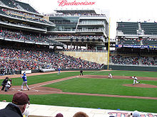 First Pitch at Target Field, thrown by Jordan, Minnesota native T.J. Oakes of the University of Minnesota Golden Gophers on March 27, 2010. First Pitch at Target Field.jpg