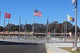 image of flags at Raleigh Springs Civic Center