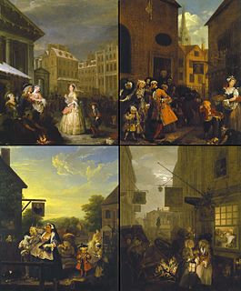 <i>Four Times of the Day</i> A series of four paintings by English artist William Hogarth