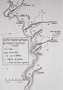 Carta topografica di Franc-Lyonnais