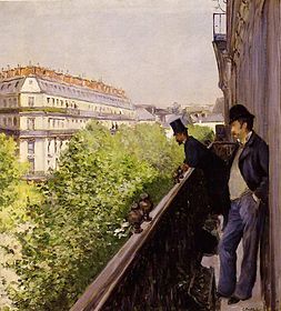 Картина на балконе. Гюстав Кайботт Gustave Caillebotte (1848 — 1894). Гюстав Кайботт балкон. Гюстав Кайботт художник Париж. Гюстав Кайботт «бульвар Осман в снегу», 1880 г..