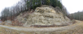 English: Panoramic of former Limestone Quarry between Simmelsberg and Teufelsberg, Gersfeld, Hesse, Germany