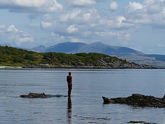 Gormley Land looking across the bay and Pluck Point to Arran Gormley Land Saddel Bay Arran.jpg