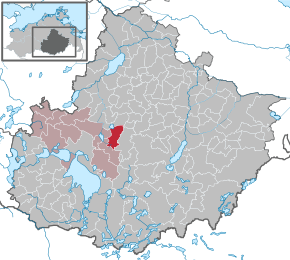 Poziția Groß Plasten pe harta districtului Mecklenburgische Seenplatte