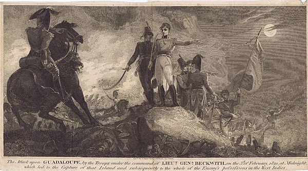 The Attack upon Guadeloupe, by the troops under the command of Lieutenant General George Beckwith on the 3rd of February 1810 at midnight