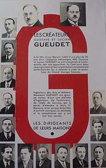 Gustave Gueudet, Knight of the Legion of Honour, and Lucien Gueudet invested in the automobile sector before 1920 Gustave et Lucien Gueudet.JPG