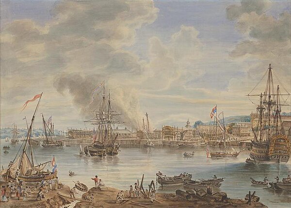 Chatham Dockyard in 1790 (by Nicholas Pocock)