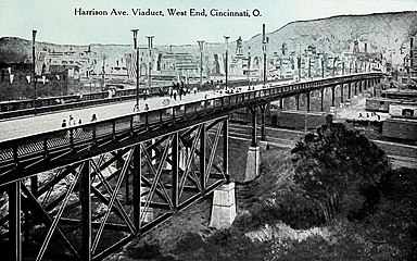 Harrison Avenue Viaduct von 1908, Vorgänger des Western Hills Viaduct