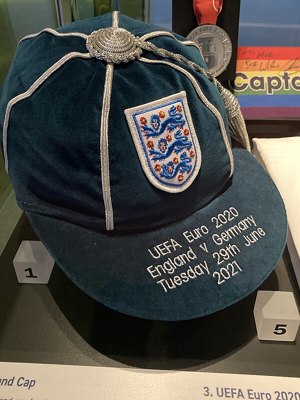 England cap awarded to Harry Kane for his appearance against Germany in June 2021 at the 2020 UEFA Euro, his 58th overall.