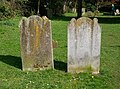 Headstone outside the medieval Church of St Mary the Virgin in Bexley.