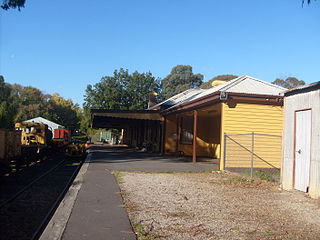 <span class="mw-page-title-main">Healesville railway station</span> Heritage railway station in Victoria, Australia