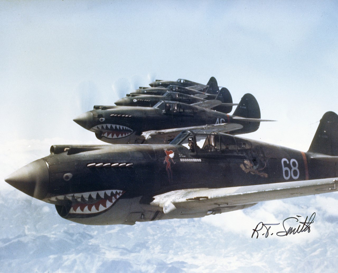 3rd Squadron Hell's Angels, Flying Tigers over China, photographed in 1942
