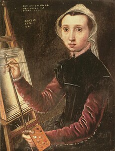 Catharina van Hemesse-nen autorretratua.