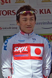 Hidenori Nodera, wearing the Japanese champion's jersey in 2006 Henninger Turm 2006 - Hidenori Nodera.jpg