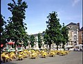 Het Hogeschoolplein met op de achtergrond het Pauscollege