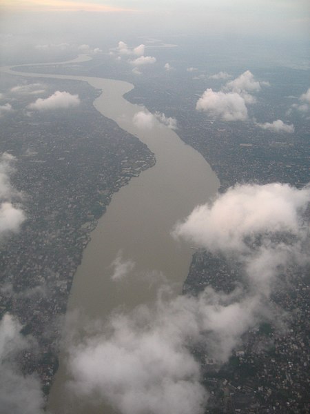 The River Hooghly flowing through Bally , Howrah