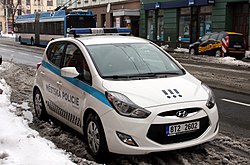 "יונדאי ix20" - ניידת משטרה עירונית באוסטרבה, צ'כיה