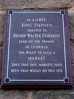 <span class="mw-page-title-main">Walter Durdent</span> 12th-century Bishop of Coventry