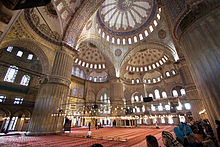 Interior of the Sultan Ahmed Mosque in Istanbul, Turkey Inside Blue Mosque 3.jpg