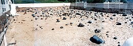 Sojourner at the Mars Yard test area (see also test rover at the Yard) JPL Mars Yard.jpg