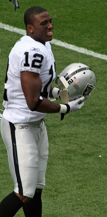 English: Jacoby Ford, a player on the Oakland ...