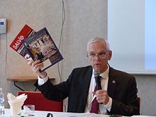 Editor James Kushiner showing aTouchstone edition at the World Congress of Families in 2017 James Kushiner (2).jpg