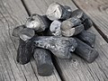 Japanese Binchōtan (Japanese high-grade charcoal produced from ubame oak).jpg