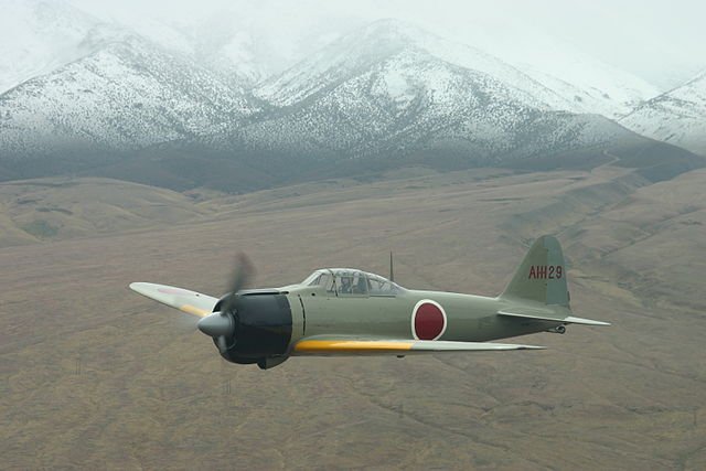 The Japanese A6M2 Zero was the lightest major fighter of WWII. Extremely maneuverable and long range, it was highly successful early in the war, thoug