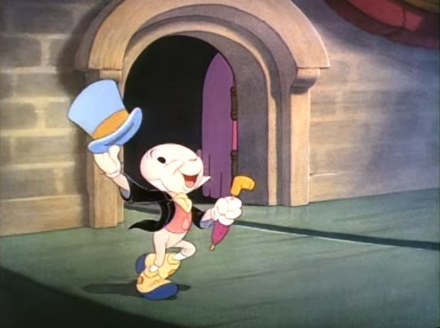 Jiminy Cricket, from Walt Disney's movie Pinocchio (1940)