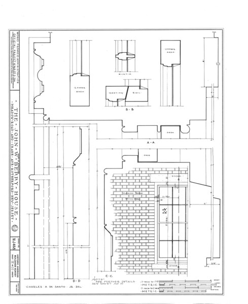 File:John W. Berry House, Meadow Road and Crane Avenue, Rutherford, Bergen County, NJ HABS NJ,2-RUTH,1- (sheet 12 of 20).tif