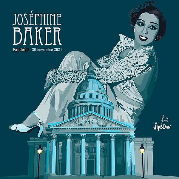 File:Joséphine Baker au Panthéon - illustration de JipéDan.jpg