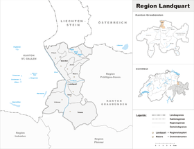 Placering af Landquart-regionen