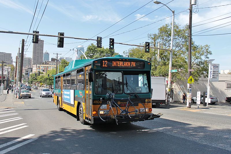 File:King County Metro trolleybus on Madison Street, Seattle (20834580400).jpg