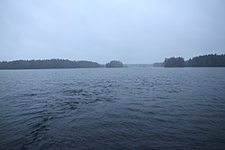 Liesjärven Juovanselkä Kyynäränharjun Kyynäränjuovalta nähtynä marraskuussa 2014.