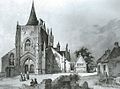 L'église Saint-Nonna vers le milieu du XIXe siècle (Isidore Taylor et Charles Nodier, Voyages pittoresques et romantques dans l'ancienne France)