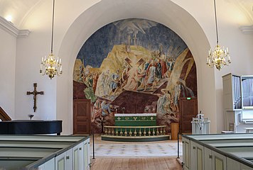 Koret med Gunnar Torhamns muralmålning