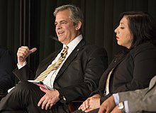 Adler speaking at the LBJ Library's Future forum regarding the Austin Mayor's Task Force Report on Institutional Racism and Systemic Inequities, 2017. LBJ Foundation DSC 5800 (34995181326).jpg