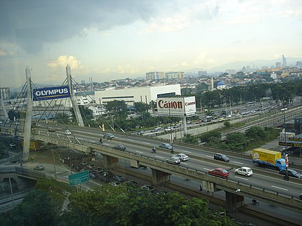 The cable-stayed bridge of Damansara–Puchong Expressway