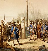 Claiming Louisiana for France in 1682 Lasalle au Mississippi.jpg