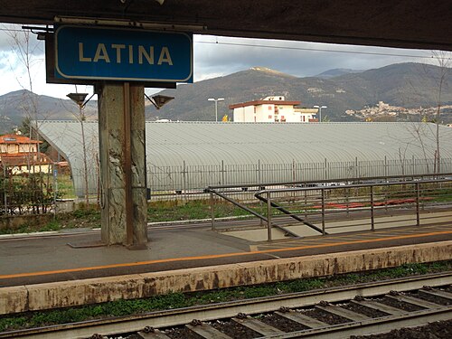 Latina railway station platform