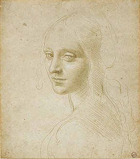 Head of a Woman, c. 1483–1485, Royal Library of Turin