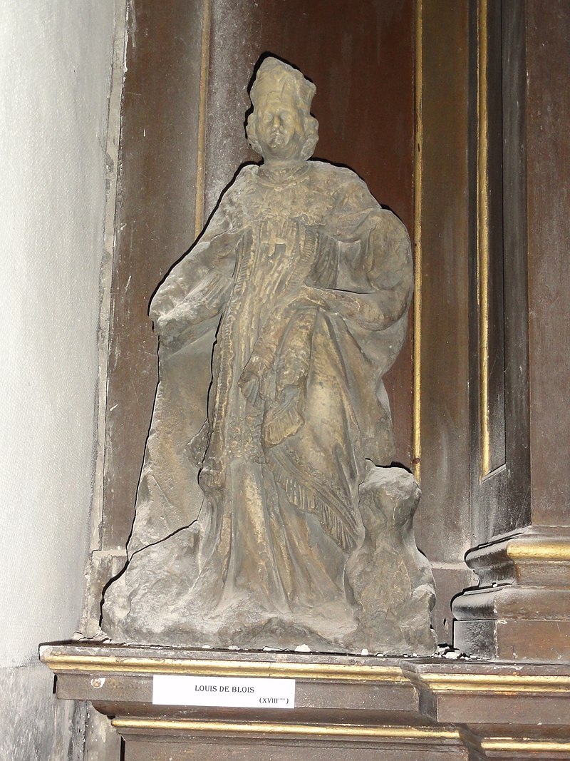 Liessies (Nord, Fr) Ã©glise, statue Louis de Blois.jpg