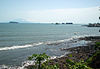 Ocean at Limbe, with Bioko (Equatorial Guinea) visible in the distance