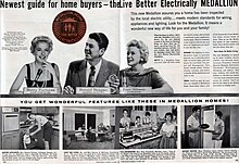 1958 GE advertisement featured in Better Homes and Gardens with actor Ronald Reagan. The token was given to all electric homeowners. Live better electronically ad.jpg