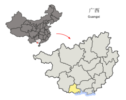 Fangchenggang - Carte