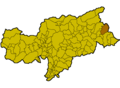 Location of Gsies in South Tyrol