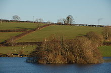 Loughbrickland Crannog is a late Bronze Age human-made island. Loughbrickland Crannog.jpg