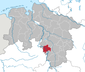 Lage des Arrondissements Hameln-Pyrmont