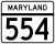 Maryland Rute 554 penanda