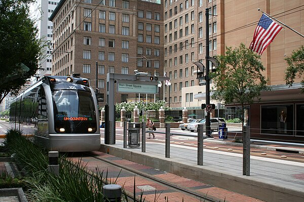 Main Street Square station in the heart of the business district.